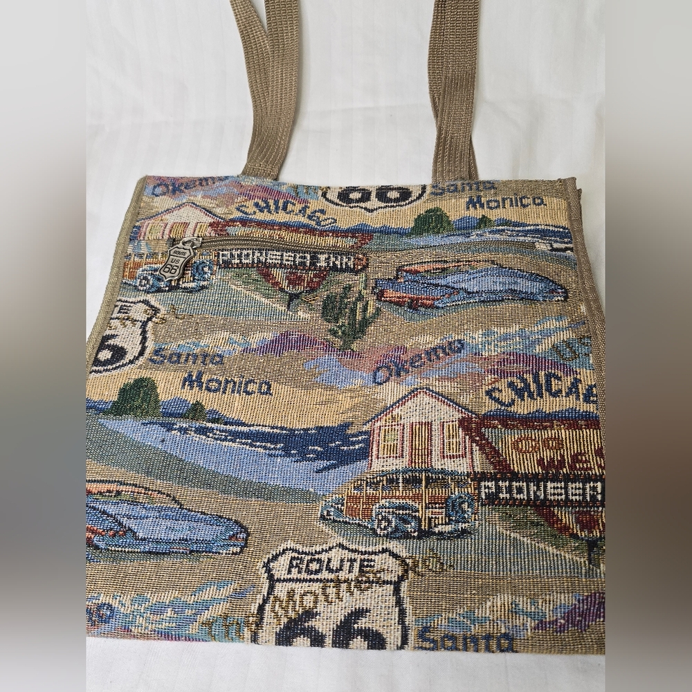 Travel Bag Route 66 Themed Tapestry Tote